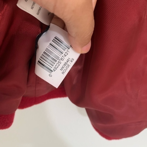 BCBGMaxazria Red Wool Double Breasted Peacoat Size XS/0 - Picture 9 of 10